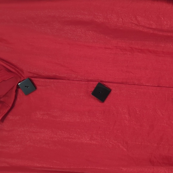 ALI MILES Shimmer Woven Round Collar 3/4 Sleeve Button-Front Jacket (2X) - Picture 2 of 8